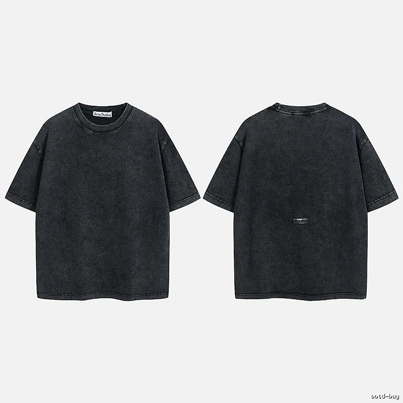 Acne Studios 2090-80 Black Style Ac908040 Stockholm Logo T-Shirt Modern Fit