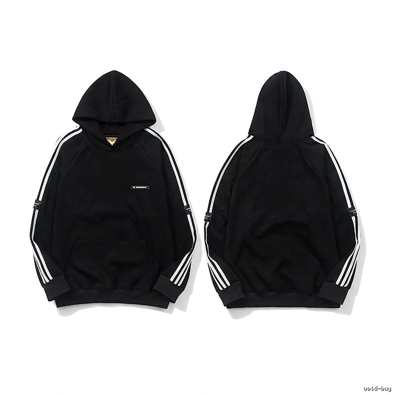 Adidas classic three - stripe black sweatshirt