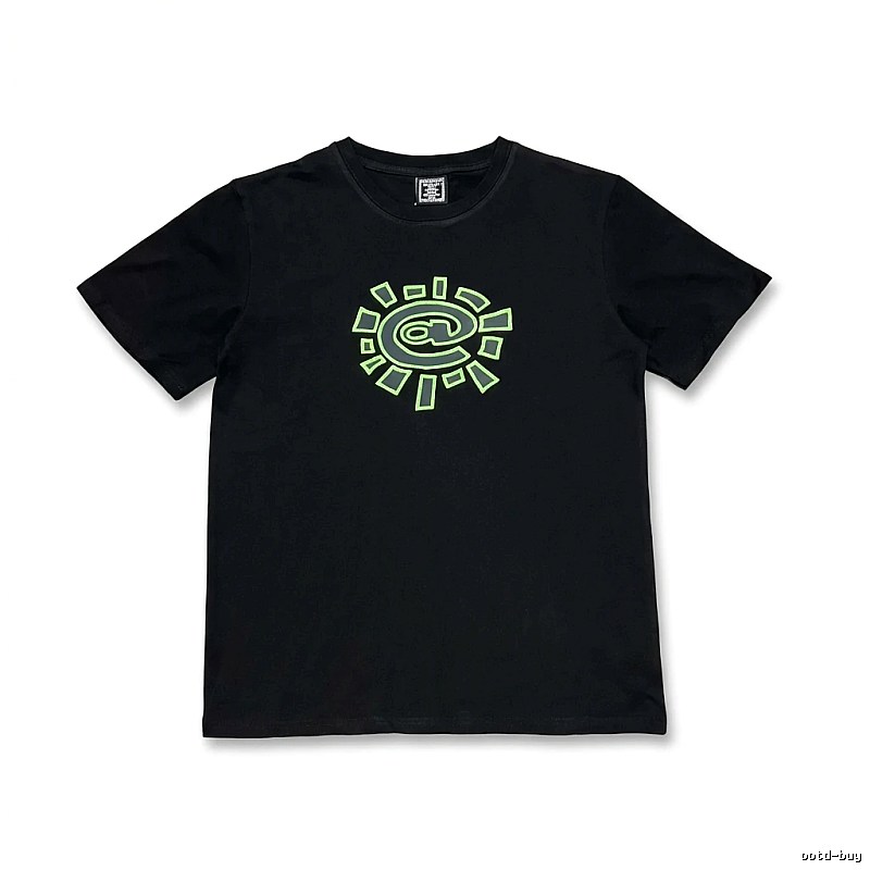 ADWYSD trendy brand black printed T-shirt