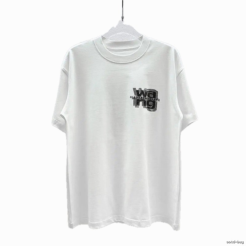 Alexander Wang Logo Cool Style White T-Shirt