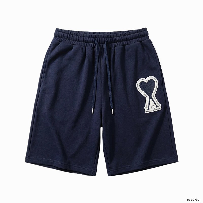 AMI Embroidered Heart Casual Shorts