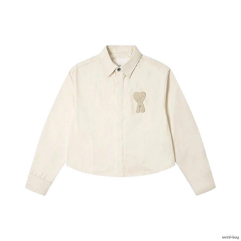 AMI embroidered love style white shirt