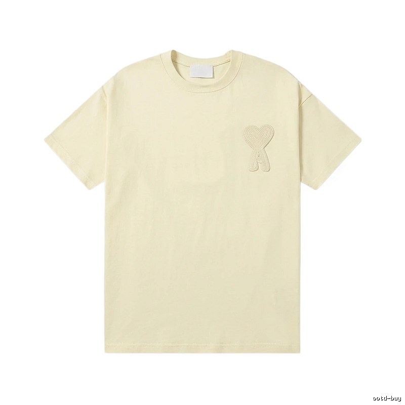 AMI Love Embroidery Simple Style T-shirt