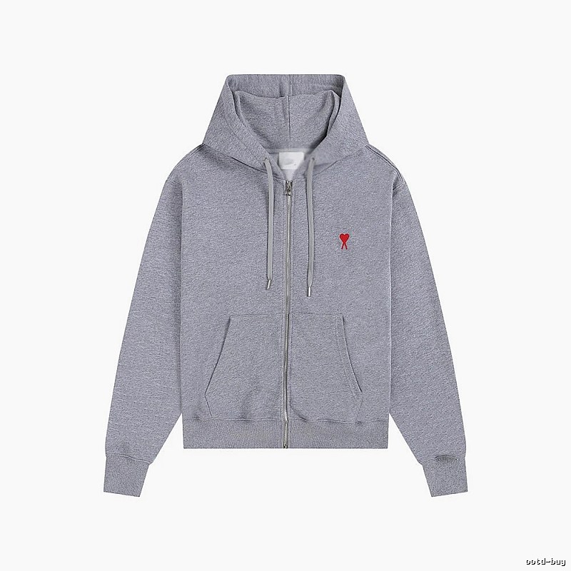 Ami Love Series Trendy Brand Grey Hoodie