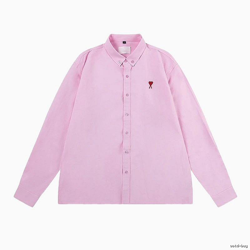 AMI Love Simple Style Pink Shirt