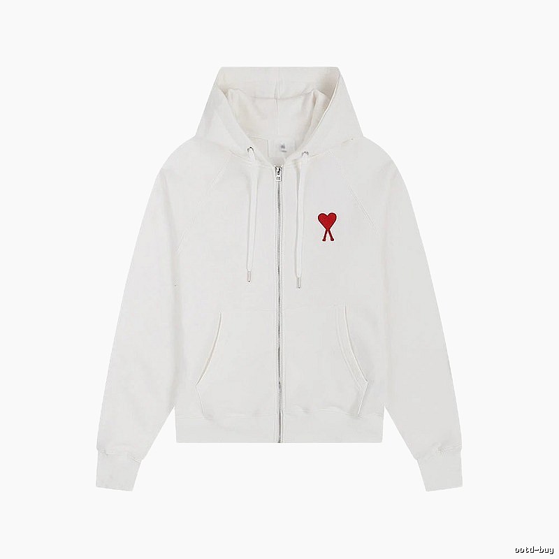 AMI Love Simple White Hoodie