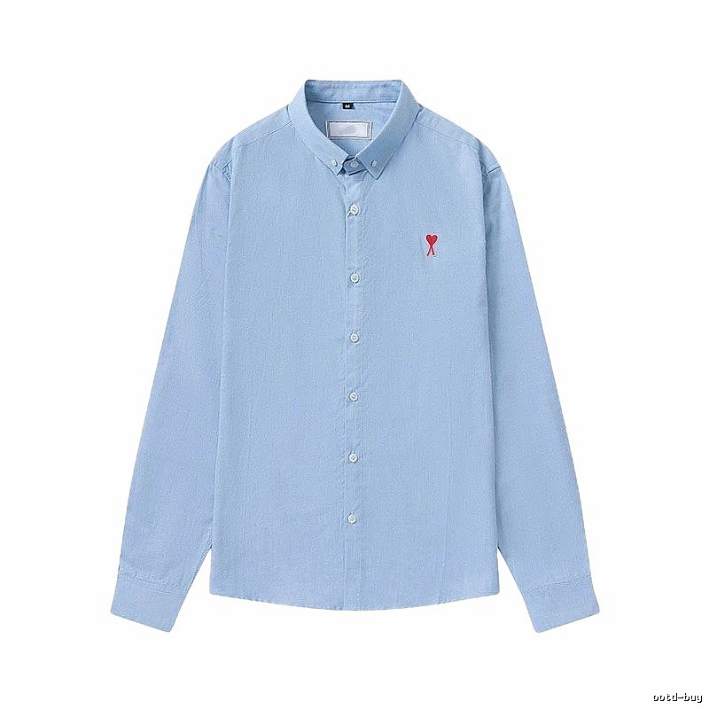 AMI minimalist style blue shirt