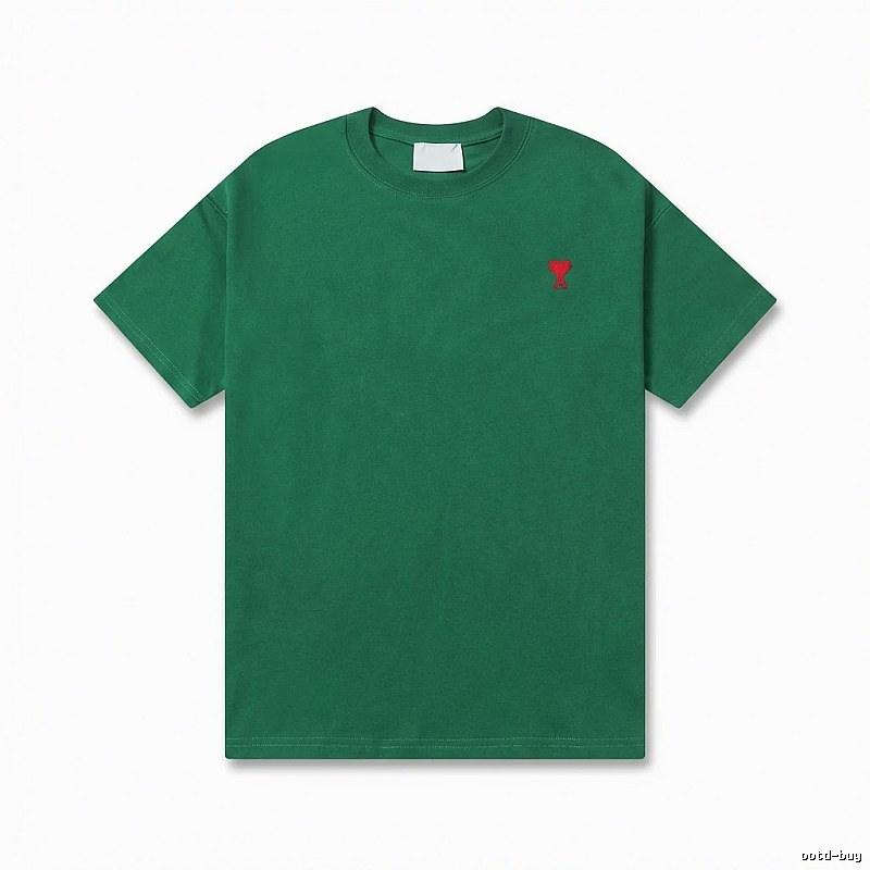 AMI minimalist style green T-shirt