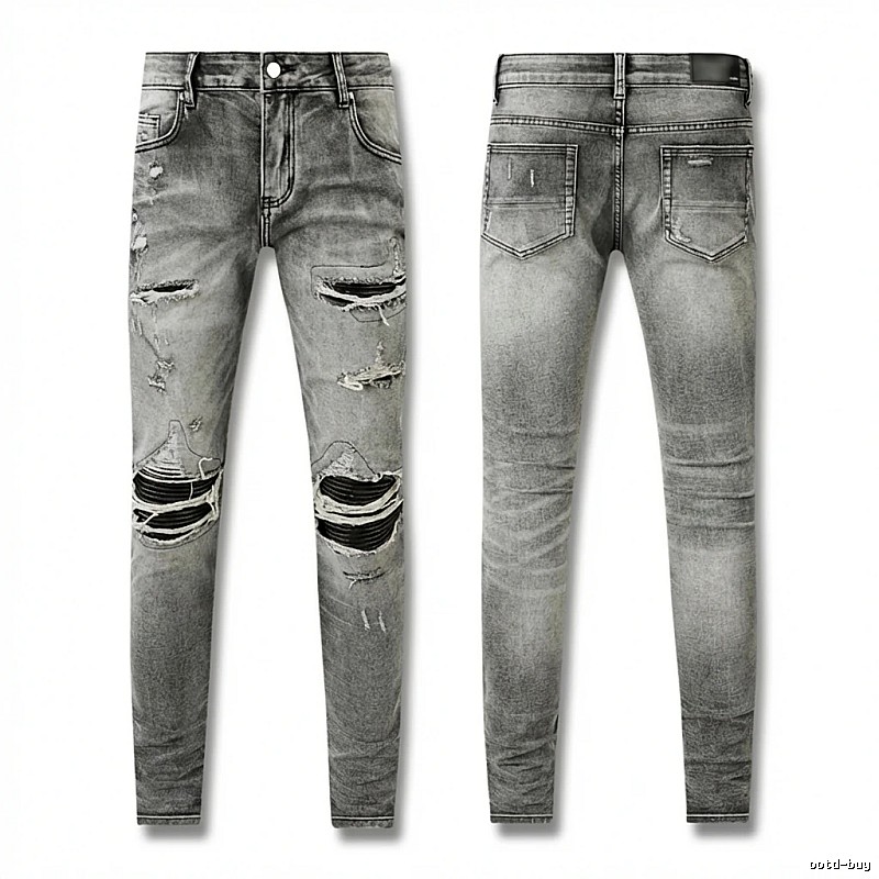 AMI Ripped Trendy Brand Jeans