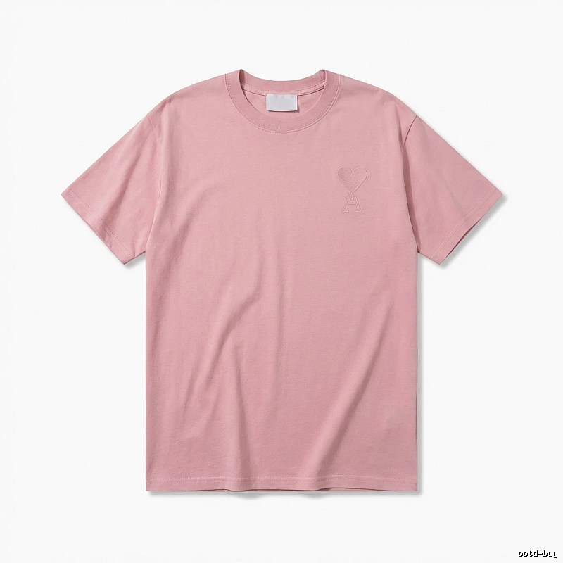 AMI simple and elegant pink T-shirt
