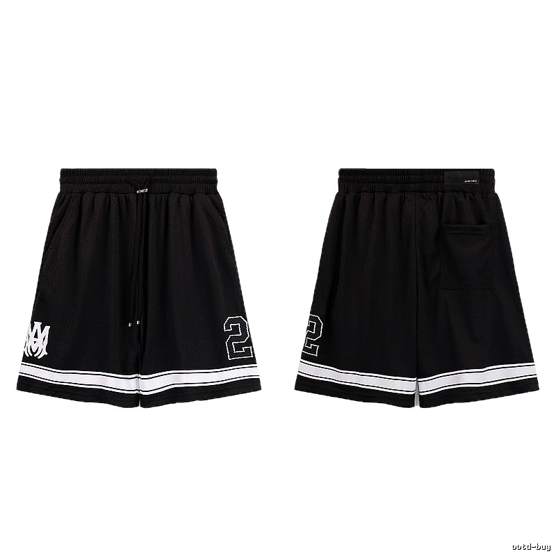 AMIRI American Basketball Style Black Athletic Shorts