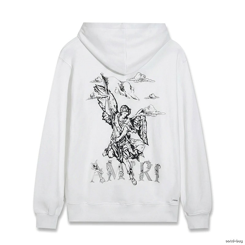 AMIRI Angel Print White Sweatshirt