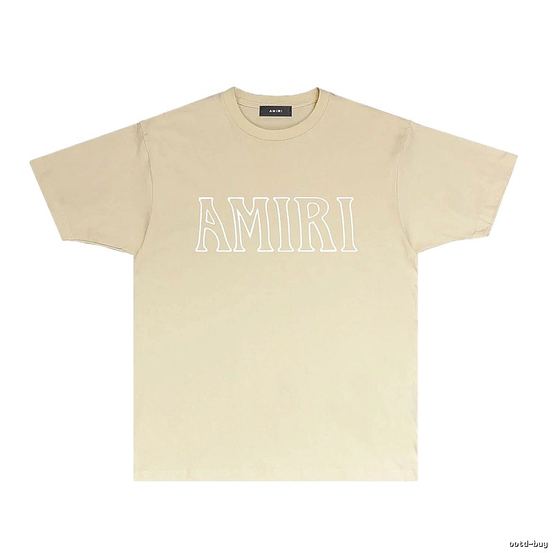 AMIRI Basic Style Simple Beige T-shirt