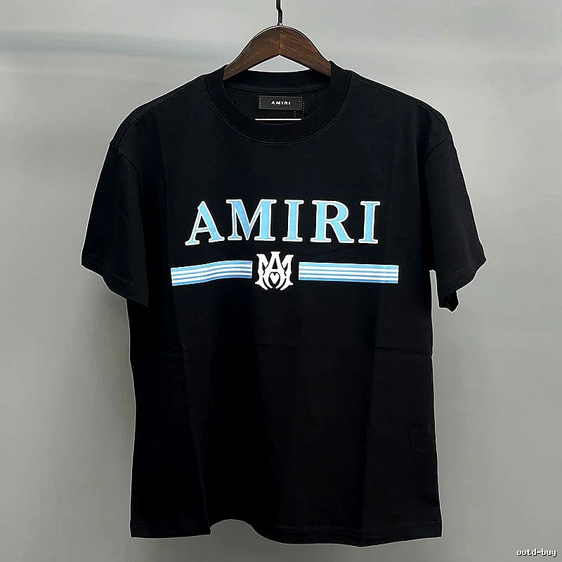Amiri Black Blue Records Graphic T-Shirt Clean Finish