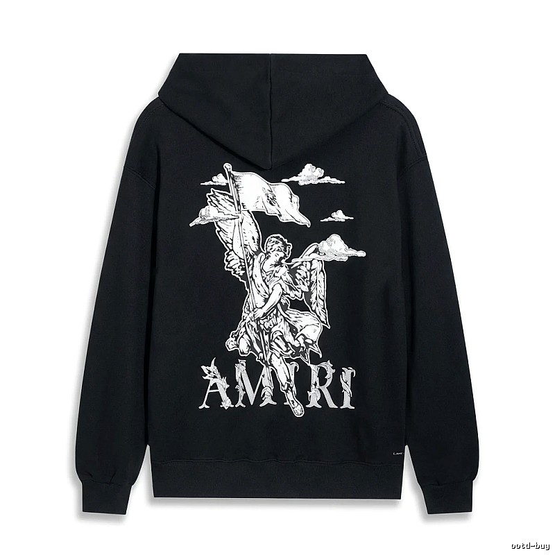 AMIRI Black Sweatshirt with Angel Print