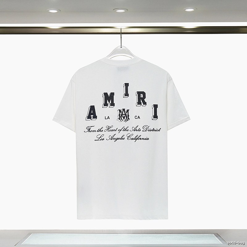 Amiri Daily Graphic T-shirt White Blue Amiri with Visual Detail