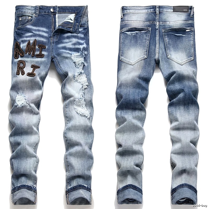 AMIRI Gradient Ripped Jeans