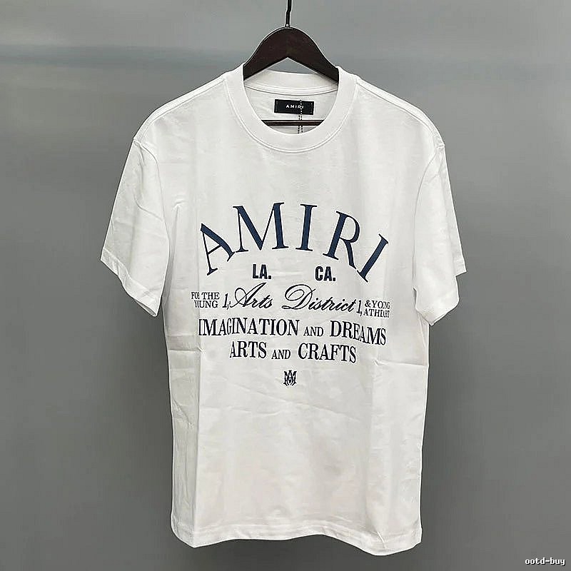 Amiri Letter Graphic White Records Graphic T-Shirt Weekend Wear