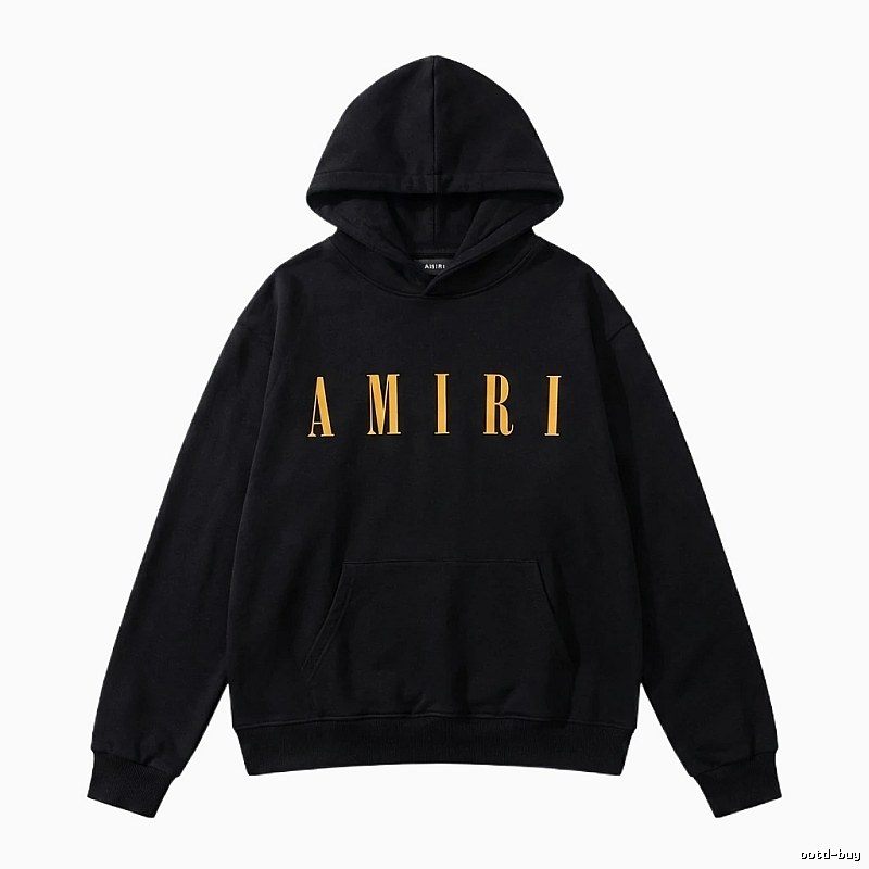 AMIRI letter-style black hoodie