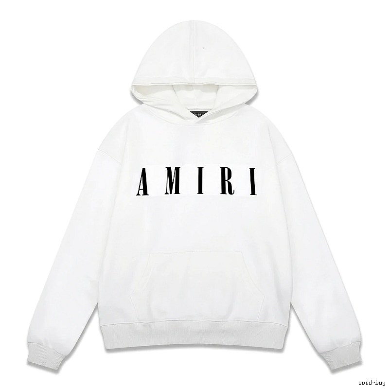 AMIRI minimalist style white hoodie