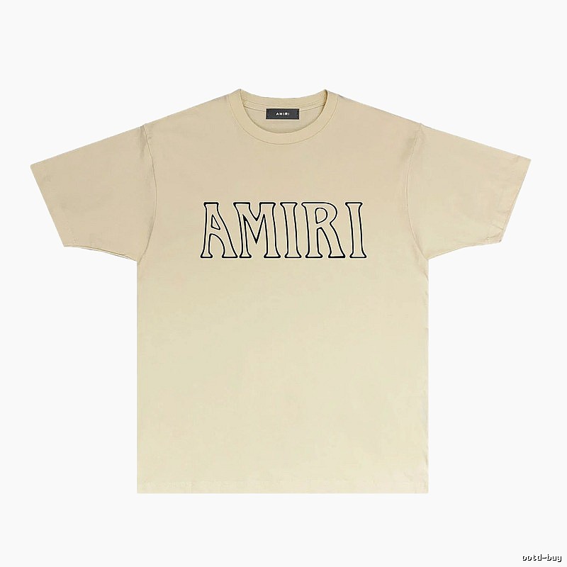 AMIRI simple and fashionable beige T-shirt