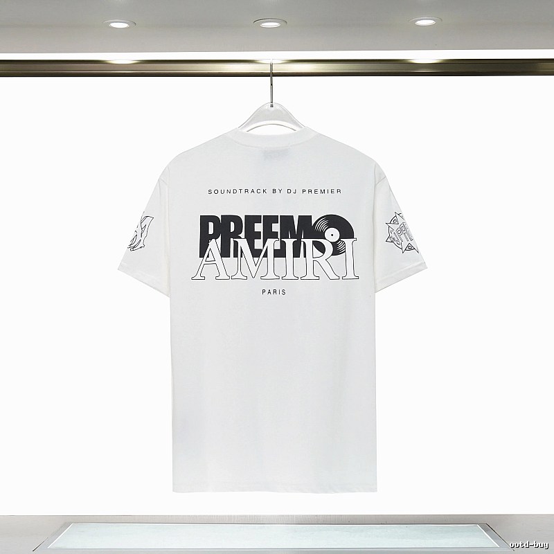 Amiri Sport Graphic T-shirt White Blue Amiri for Warm Weather