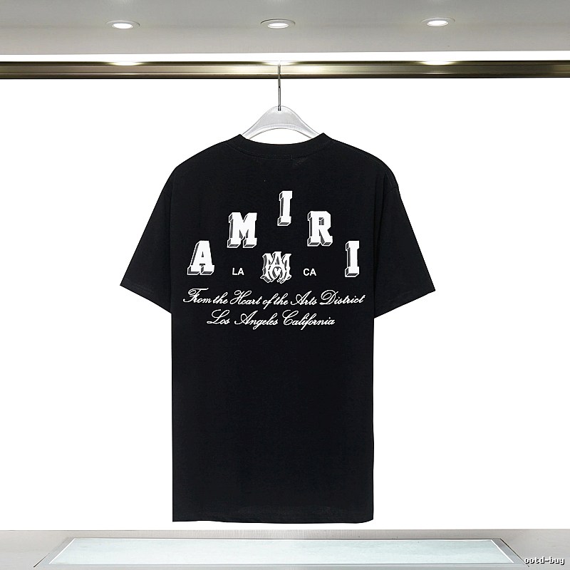 Amiri Streetwear Graphic T-shirt White Blue Amiri with Practical Shape