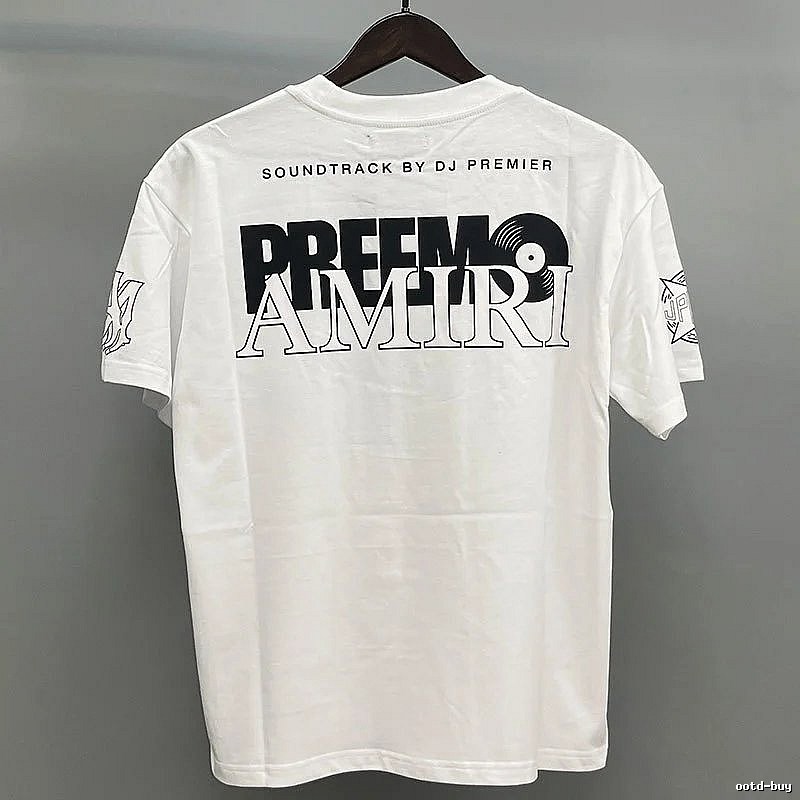Amiri White Black Records Graphic T-Shirt Coffee Run