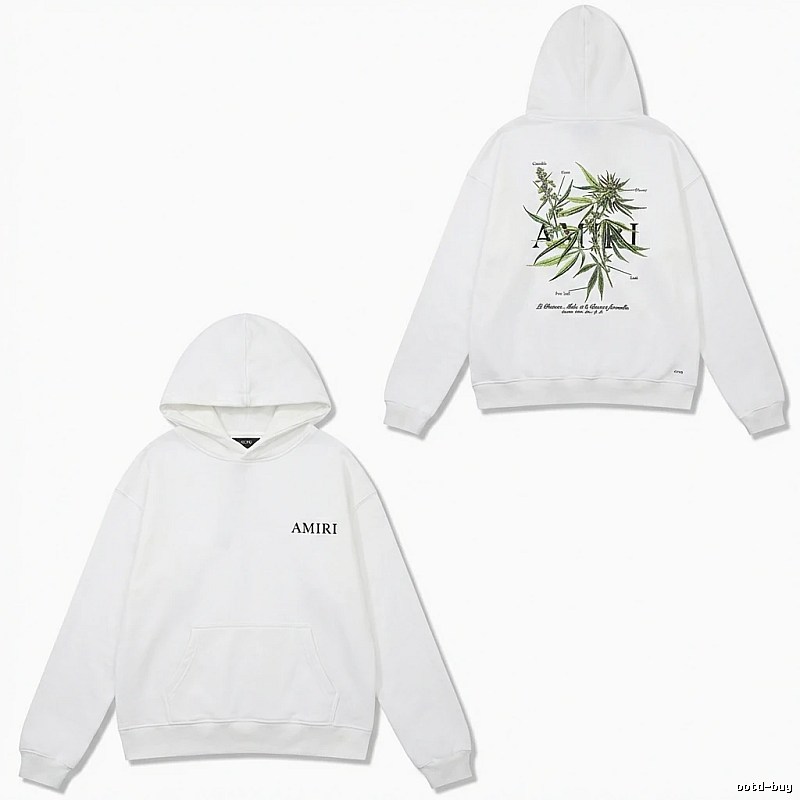 AMIRI White Hoodie with Floral Print Style