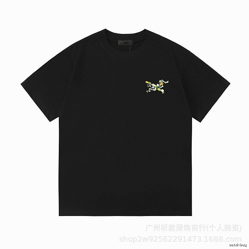 Arc'teryx Floral Print Street Style Black T-Shirt