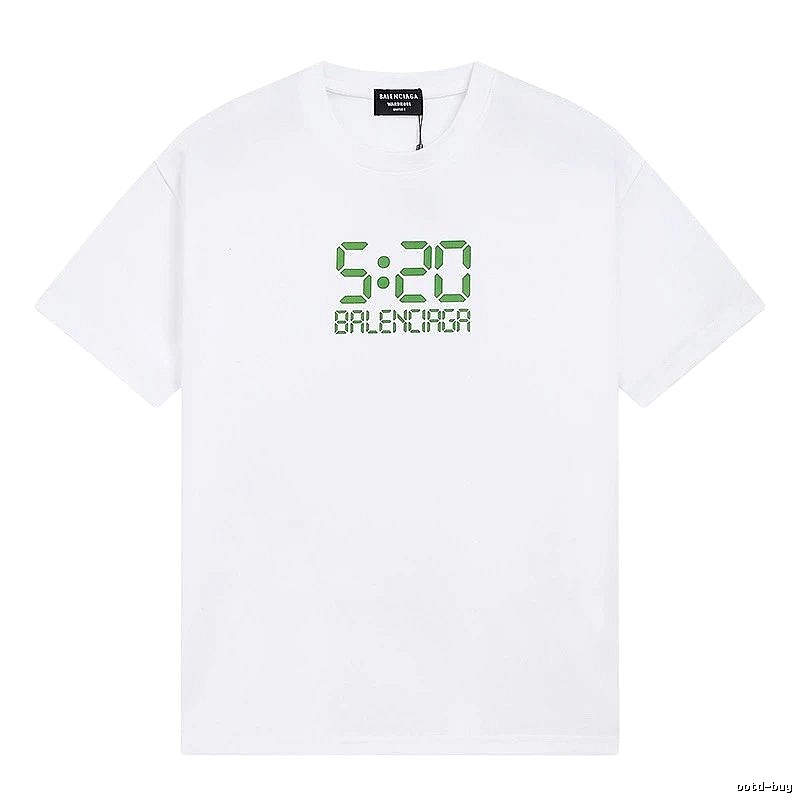 Balenciaga 5:20 Printed Trendy White T-Shirt
