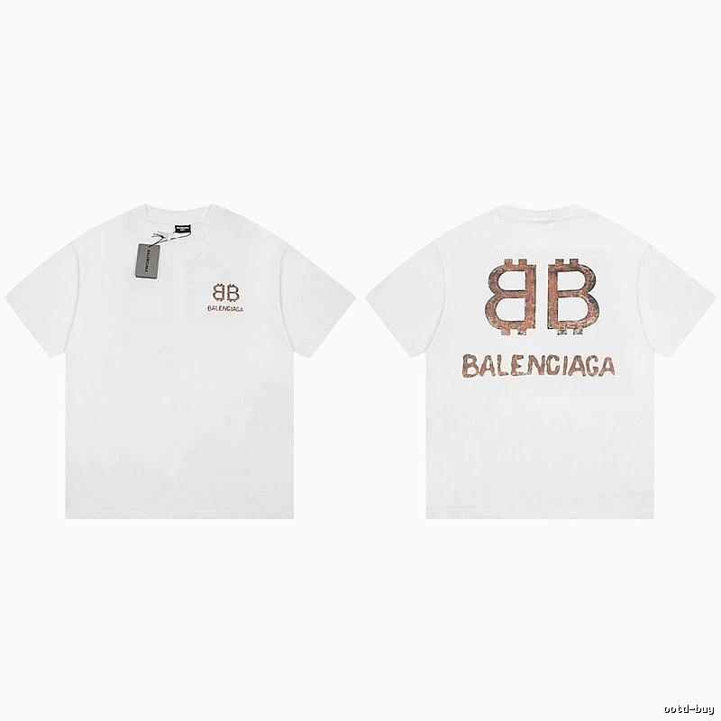 Balenciaga BB Print White T-shirt