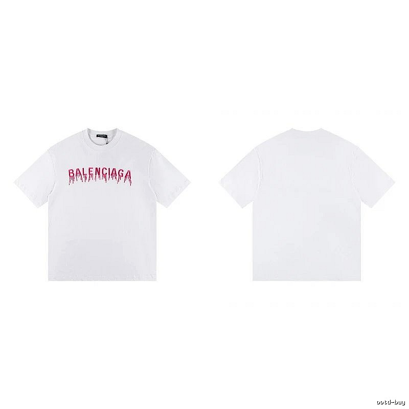Balenciaga Blood Drop Collection Street Style White T-Shirt