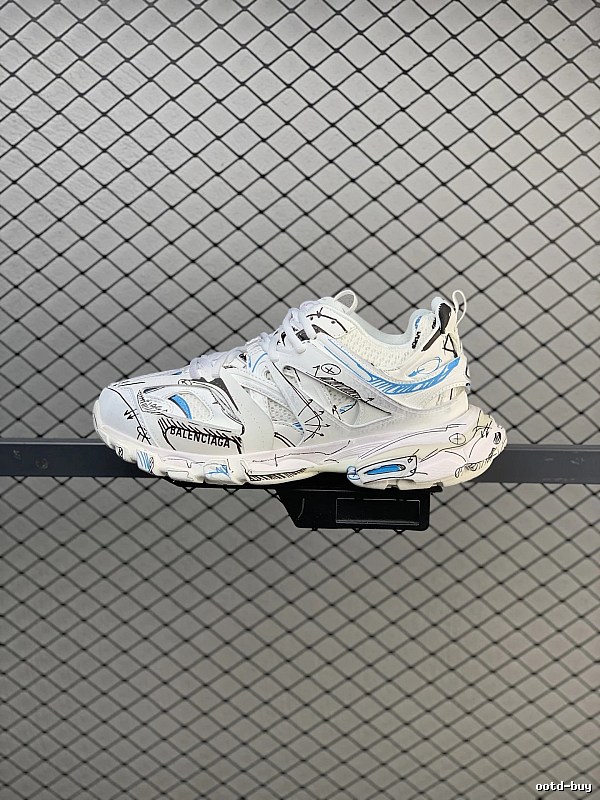 Balenciaga Chunky Runners, Contrast Overlays in White and Silver