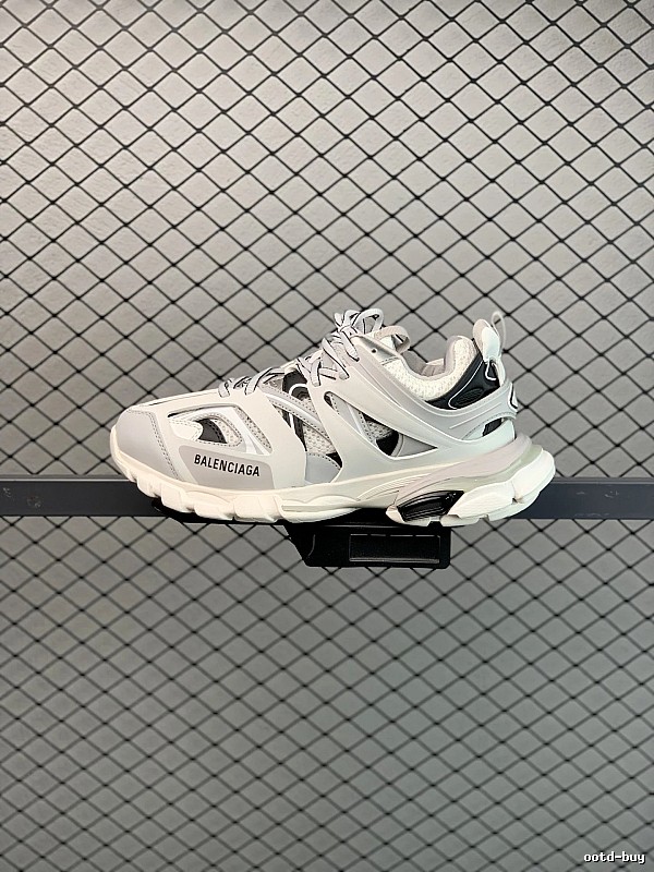 Balenciaga Chunky Runners with Layered Mesh Upper in White and Black