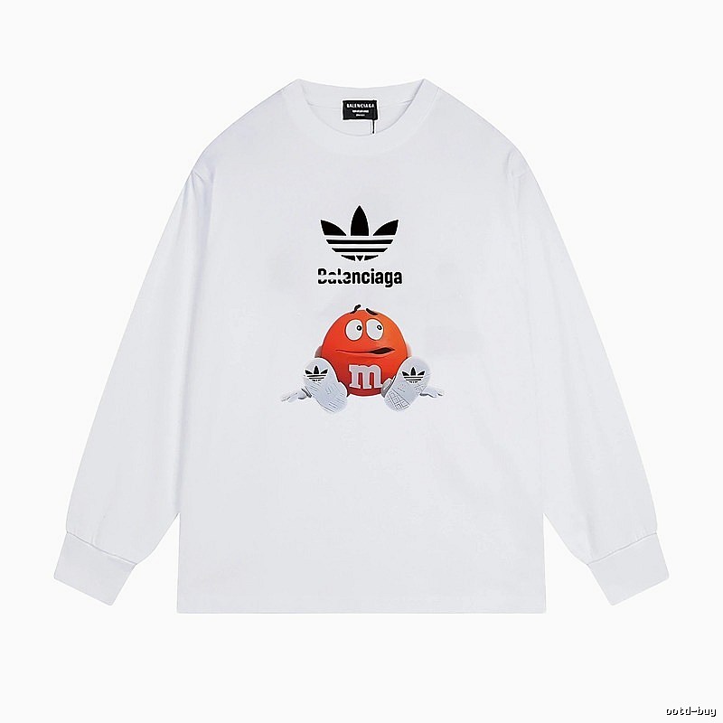 Balenciaga Co-branded Cartoon White Sweatshirt