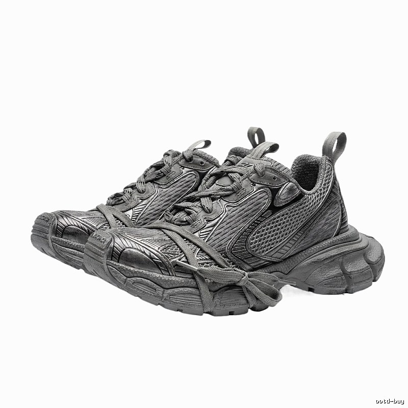 Balenciaga dad-style silver-gray shoes