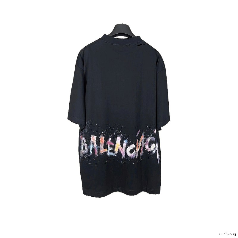 Balenciaga graffiti-style black T-shirt