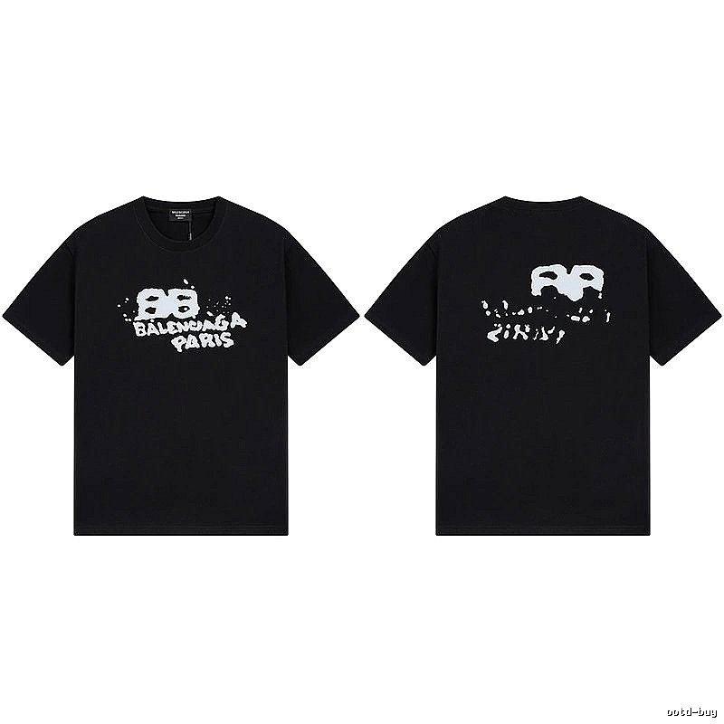 Balenciaga graffiti-style black T-shirt