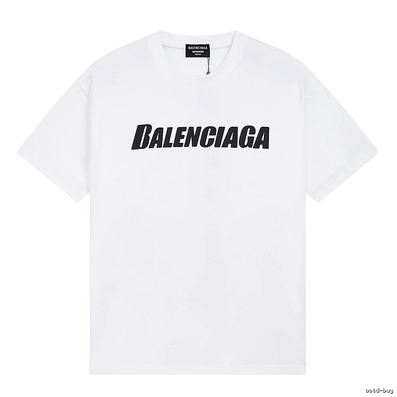 Balenciaga Letter Print Trendy White T-Shirt