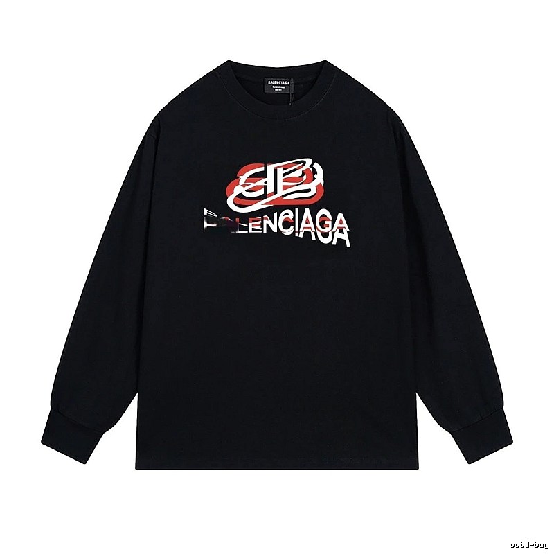 Balenciaga letter-style black T-shirt