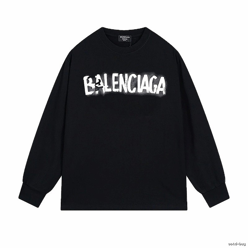 Balenciaga letter style black T-shirt