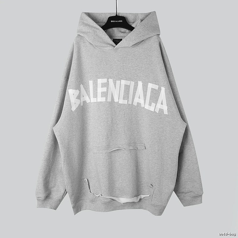 Balenciaga letter-style grey sweatshirt