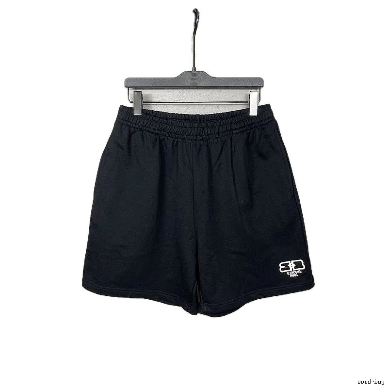 Balenciaga minimalist style black shorts