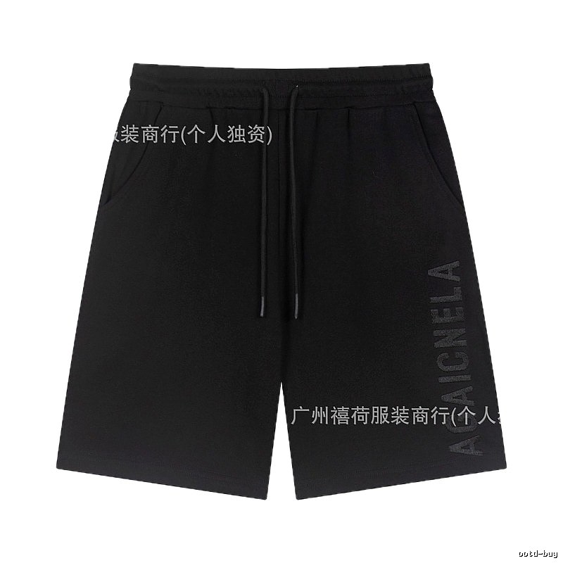 Balenciaga minimalist style black shorts