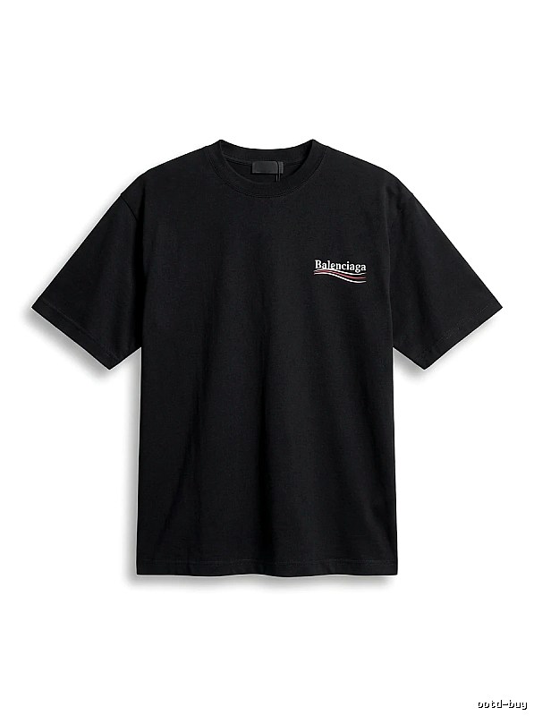 Balenciaga minimalist style black T-shirt