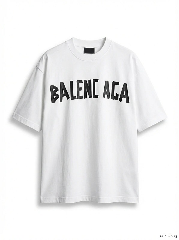 Balenciaga minimalist style white T-shirt