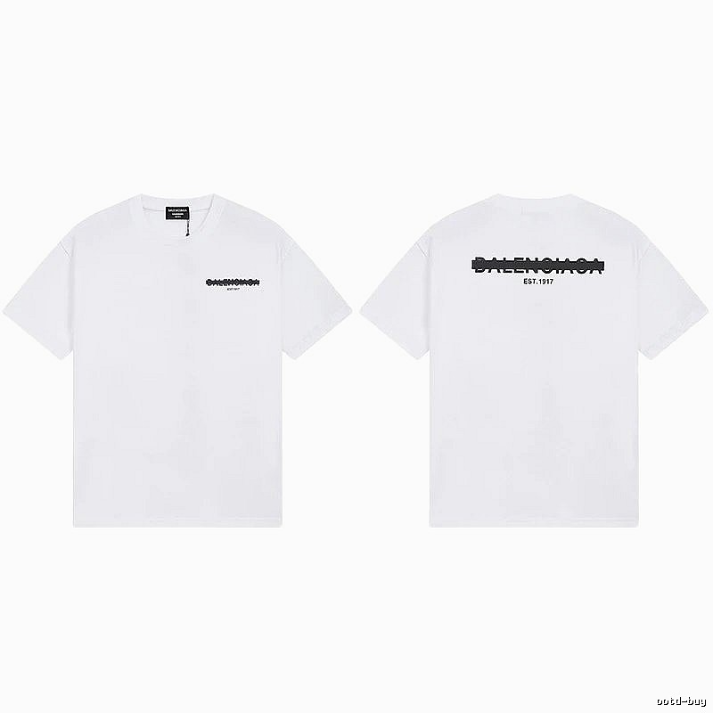 Balenciaga minimalist style white T-shirt