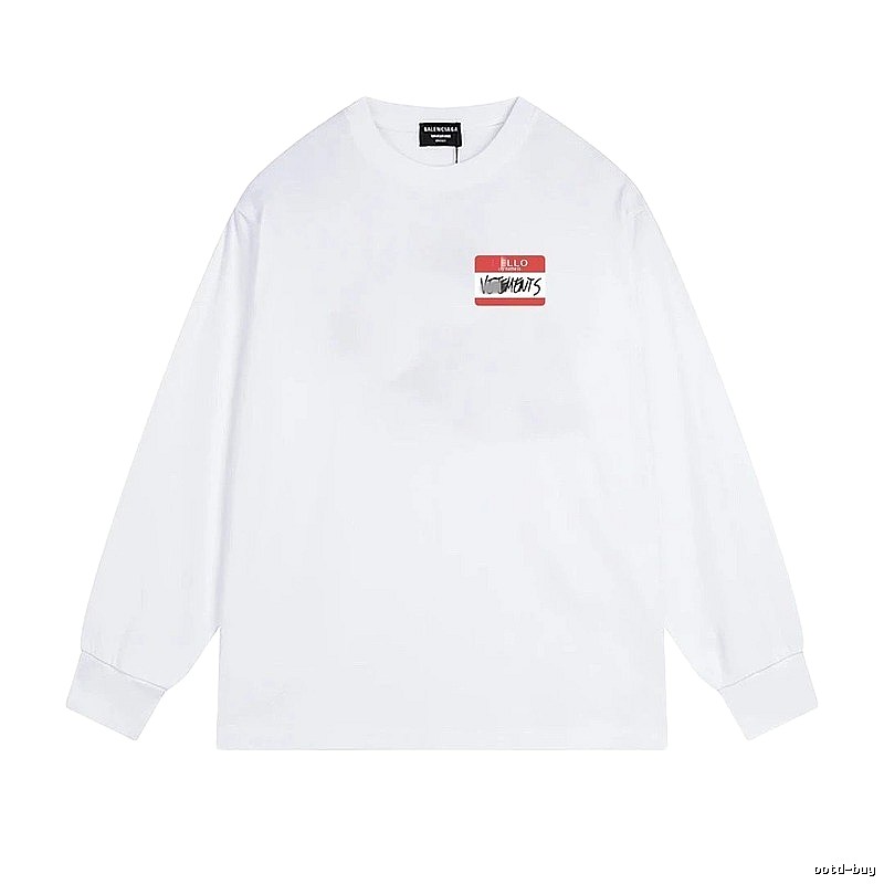 Balenciaga Printed Casual White T-shirt
