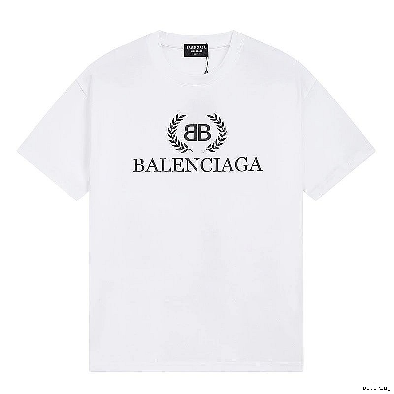 Balenciaga Printed Simple White T-shirt